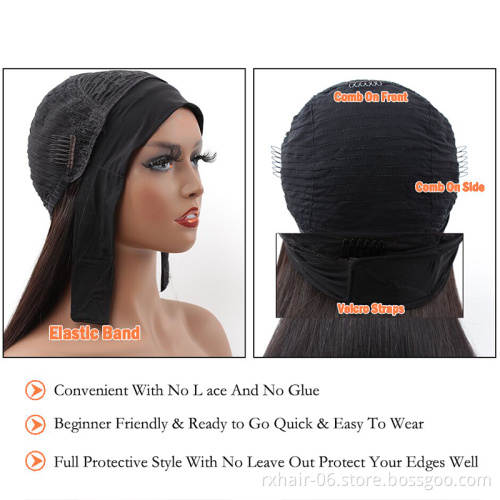 Wholesale Headband Wig Human Hair For Black Women, Remy Human Hair Headband Wig,Headband Kinky Ponytail Human Hair Wig